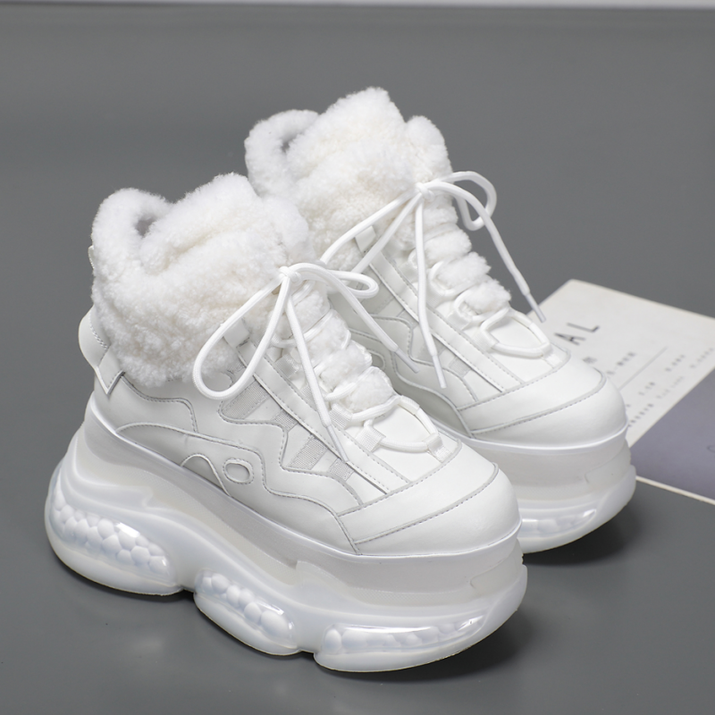 羊毛超保暖~加厚雪地靴女秋冬季新款厚底东北加绒棉鞋保暖短靴