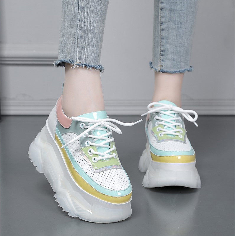 欧洲站女鞋2025春季新款彩色厚底超火网红松糕爆款老爹鞋女ins潮,女鞋,老爹鞋,淘宝优惠券,粉丝福利购,淘宝优惠卷