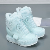 雪地靴女2024秋羊毛靴新款 短靴加绒棉鞋 厚底内增高保暖棉靴毛毛靴