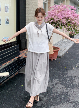 现货2026夏装松弛慢短袖简约气质显瘦套装RF2B066-6675-P155K248