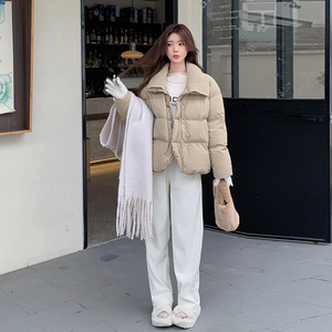 现货2025新款羽绒服针织大翻领ZB066-8178P235K338图片