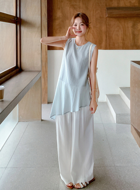 现货2026新款慵懒阔腿裤两件套夏减龄套装RF2B066-6687-P165K268