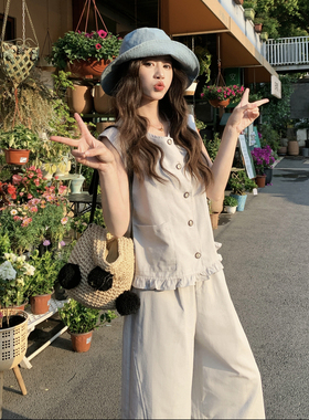 现货026新款夏季松弛感气质两件套极简风RF2B066-6682-P155K248