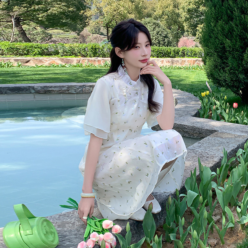 现货2025新款风清爽连衣裙8307-P115K168,女装连衣裙,杭阁服饰