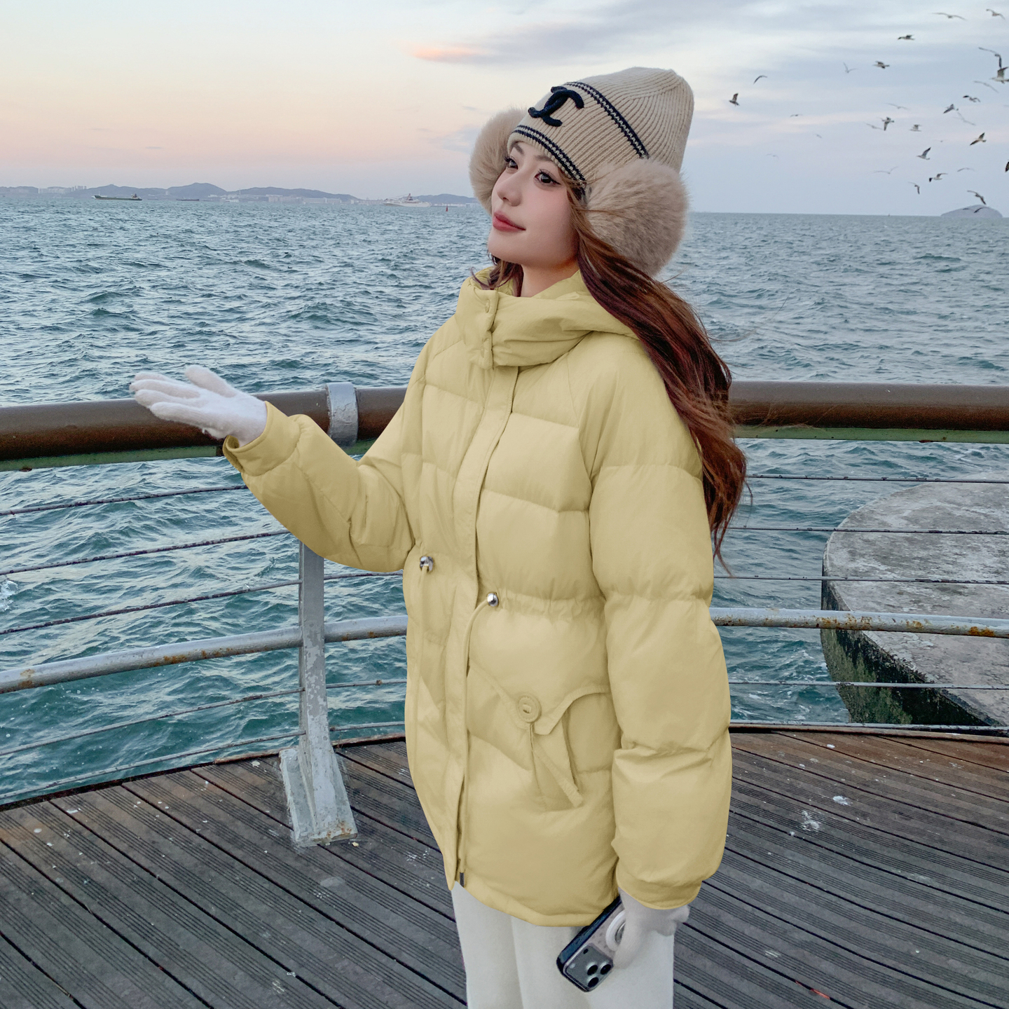 现货2025新款主推白鸭绒羽绒服女6657P235K358