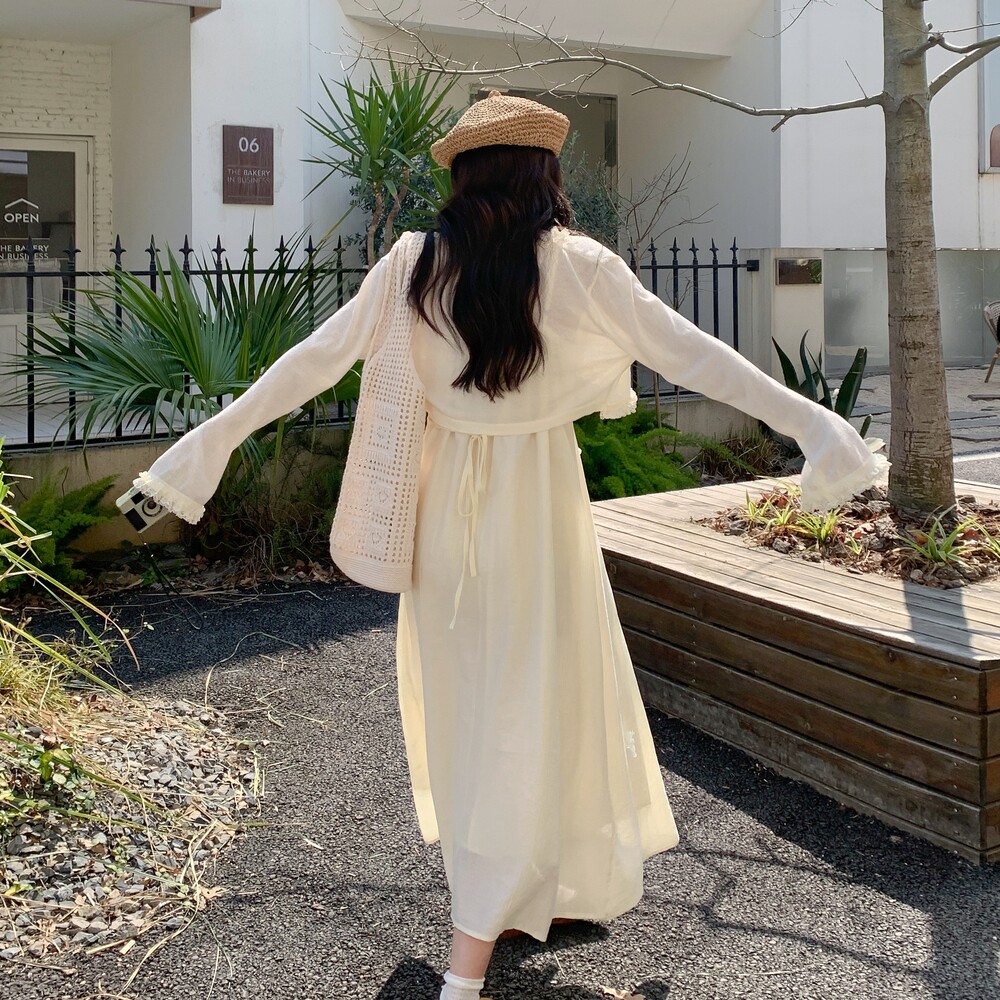 现货2025新款夏季立体花朵吊带裙加防晒外套8625p145K208,女装连衣裙,杭阁服饰