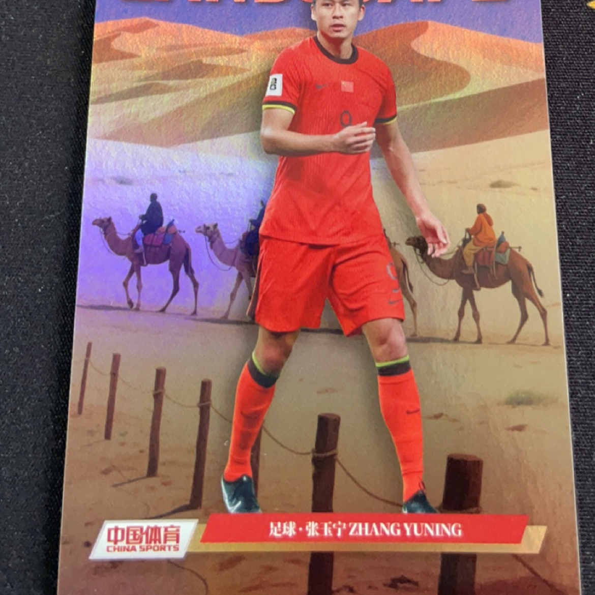 张玉宁足球球星卡 中国体育足球 凌云锦绣系列 普特卡 限量卡专集