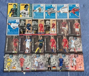 足球球星卡 帕尼尼 狂热系列 地球 闪电 英雄 横版 背号特卡 笔头