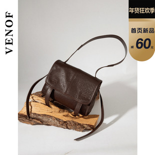 维洛芬 随行诗 复古邮差包女斜挎头层植鞣真牛皮高级感小众单肩包