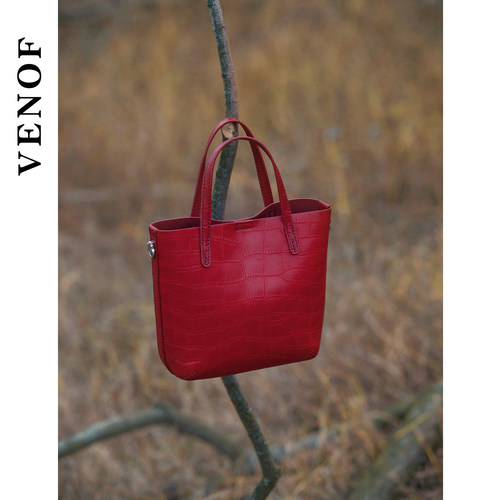 【维洛芬】未满 马卡龙色鳄鱼纹小水桶新款直播专属特价款