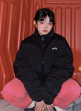 太阳照常升起 国潮90白鸭绒黑色基础印花加厚冬季羽绒服外套