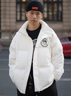 TSAS 太阳照常升起 冬季加厚白色羽绒服男女情侣同款90白鸭绒外套