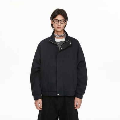 TSAS 宽松高质感Cleanfit结构分割BOXY廓形立领夹克外套秋冬情侣