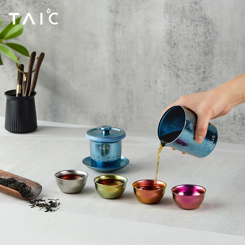 TAIC纯钛功夫茶具套装家用