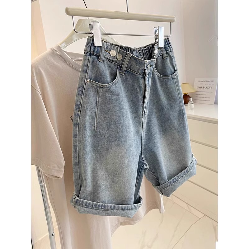 五裤薄款牛仔短裤夏遮肉显瘦