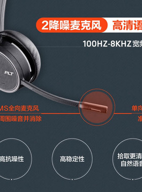 缤特力（PLANTRONICS） B4210 USB-C头戴式话务耳机 蓝牙会议耳麦