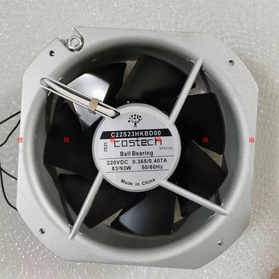 COSTECH C22S23HKBD00 220VAC 0.365/0.407A 22580全金属散热风扇