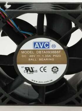AVC DBTA0938B8F 9238/9038 DC48V 1.33A 4线PWM温控散热风扇