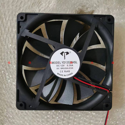 全新静音孵化机13525 13.5CM机箱电源5V/12V/24V USB散热风扇