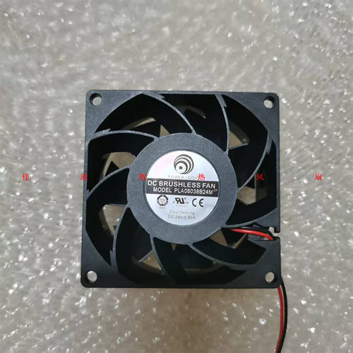 全新POWER LOGIC PLA08038B24M 24V 0.80A 8038大风量散热风扇