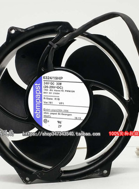原装西德ebmpapst 6324/19HP DC 24V 30W四线PWM ABB变频器风扇