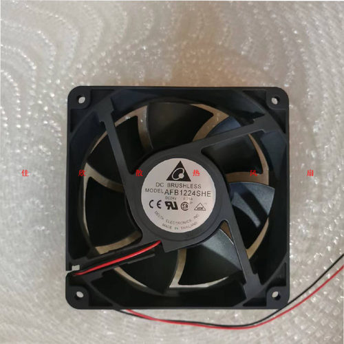 台达AFB1224SHE 12038 DC24V 0.75A 120*120*38mm变频器散热风扇