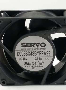 SERVO D0938C48BYPPA22 DC48V 0.14A 9038 防水静音服务器风扇9CM