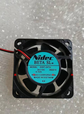 原装Nidec BETA SL D06T-24TU 24V DC 0.10A 6cm 6025变频器风扇