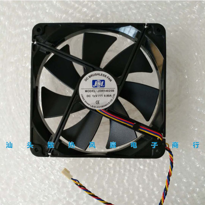 原装 JSL 14CM 12V 0.80A JDH14025B 四线PWM 超大风量机箱风扇