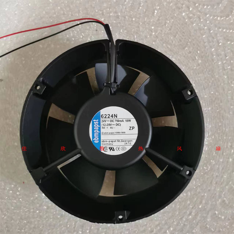 德国EBMPAPST TYP 6224N/9/12/NHA/17HT 6224NH/NHR 24V 散热风扇