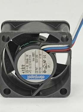 ebmPapst 412/2 12V 1W 80MA 4020 4cm3线变频器设备静音散热风扇