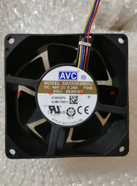 原装AVC DATA0838B8U 8038 8CM 48V 0.29A 4线 PWM温控服务器风扇