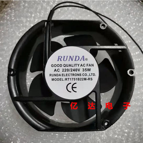 全新 RUNDA AC17251S220H RT1751B22M 220V电焊机机柜散热风机