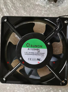 SUNON建准风扇 A1123HBL.GN 115V 12038铝框金属交流风机散热风扇