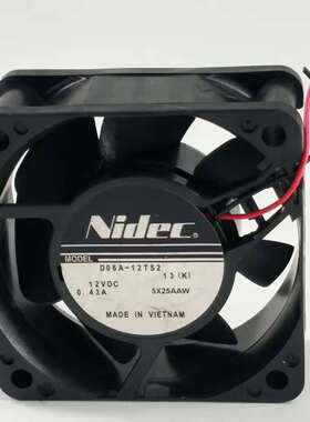 Nidec 6025 6cm 12v 0.43a D06A-12TS2 超静音富士变频器专用风扇