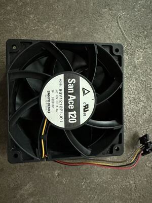 原装三洋 12CM 12038 9GV1212P1J01 12V 3A 超暴力4针PWM散热风扇