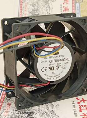 原装台达 QFR0948GHE 48V 0.39A 9038 4线PWM温控 大风量散热风扇