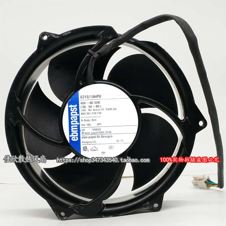 6318/19HPU原装正品ebmpapst 48V 30W 0.625A四线17251暴力风扇