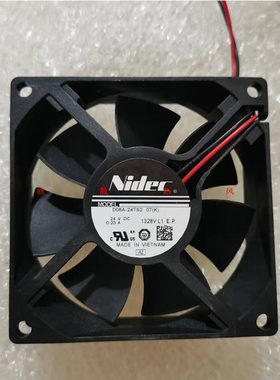Nidec全新D08A-24TS2 01 05 07K DC24V伏0.23A变频器风扇8cm 8025