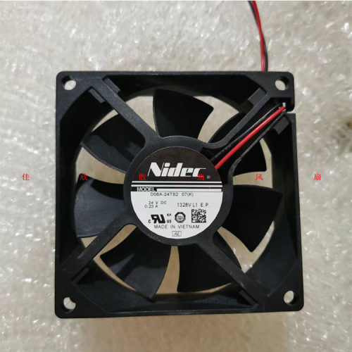 Nidec全新D08A-24TS2 01 05 07K DC24V伏0.23A变频器风扇8cm 8025
