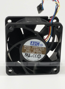 原装AVC DS06025B12L 6025 6CM 12V 0.30A 4针PWM温控散热风扇