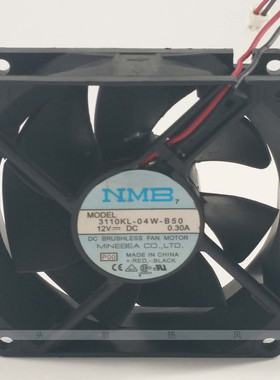 NMB 3110KL-04W-B50 8025 12V 0.30A 8CM 滚珠散热风扇80*80*25MM