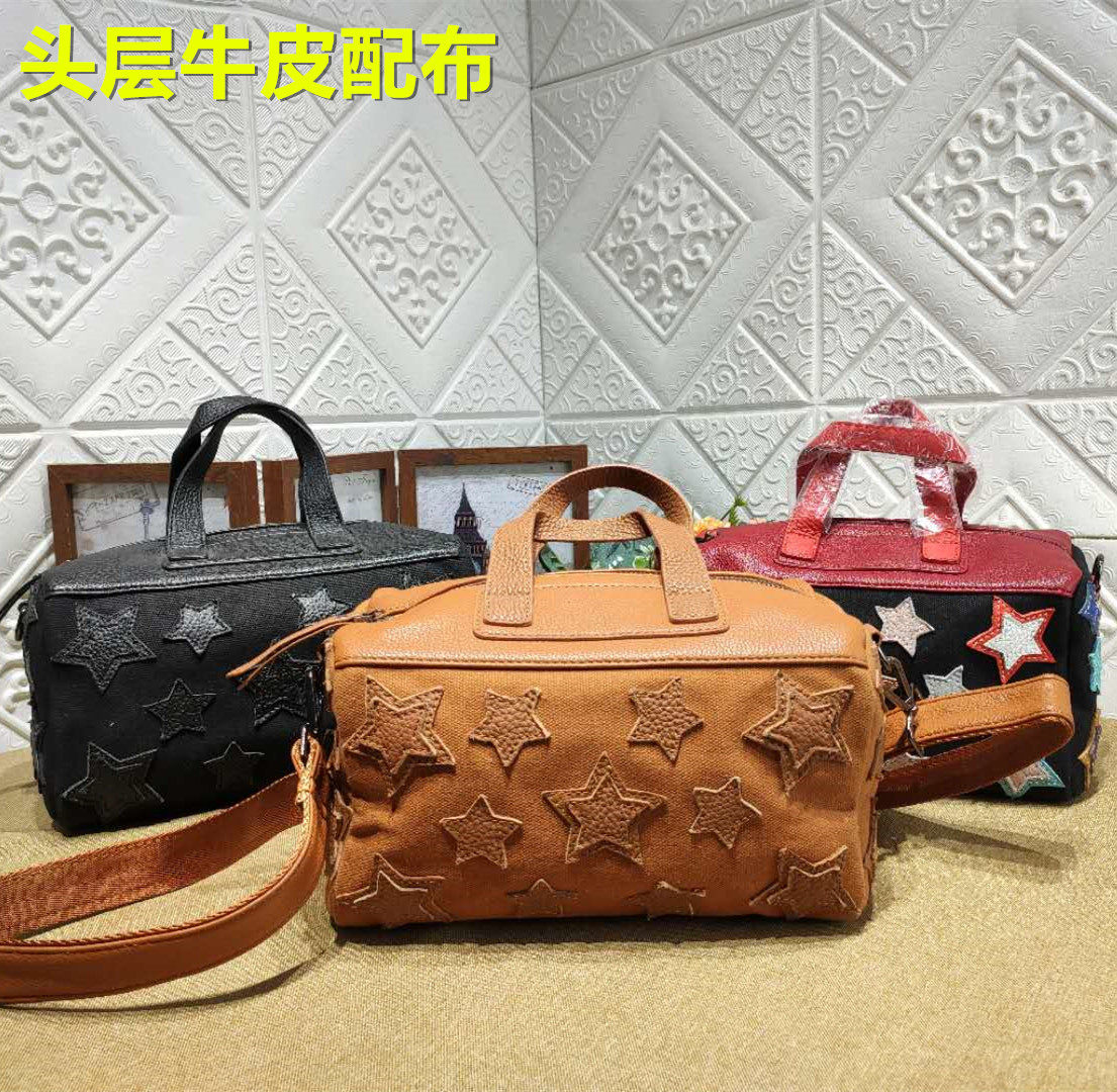 外贸尾货品牌撤柜同款头层牛皮真皮女包单肩斜跨处理正品母亲节