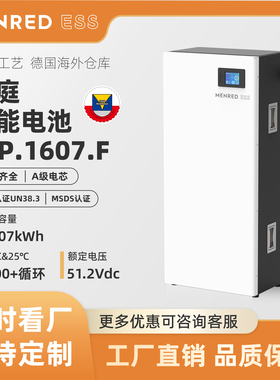 51.2V16.07KWH磷酸铁锂电池储能电池光伏电池16台并联大容量0.5C