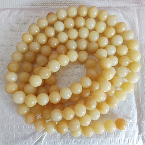 天然原色黄菩提根108颗手串苹果圆念珠项链文玩diy饰品配件