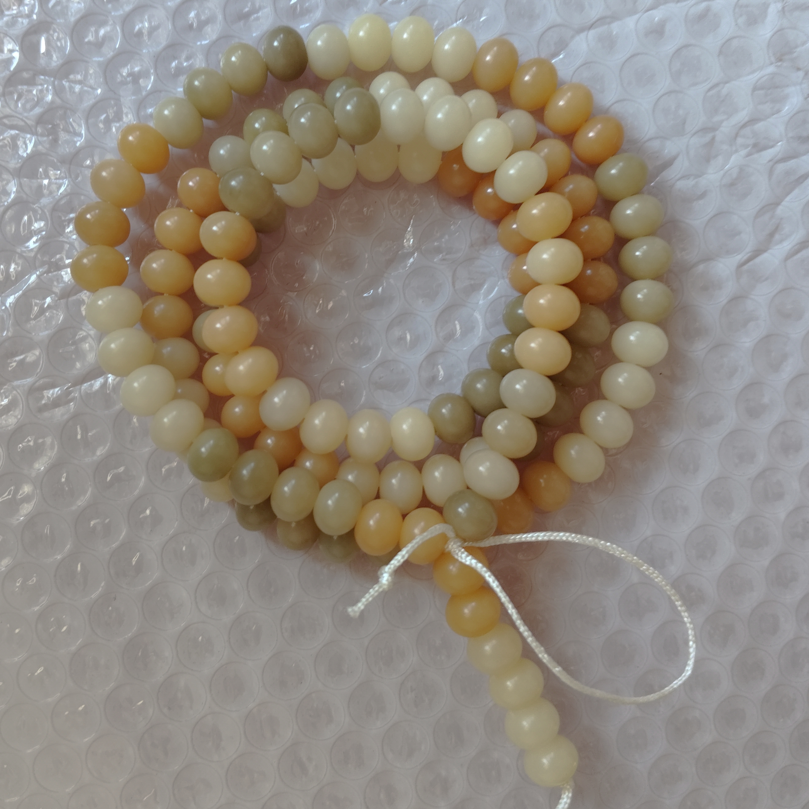 天然原色菩提根手串108颗苹果圆念珠多宝项链文玩diy配件饰品