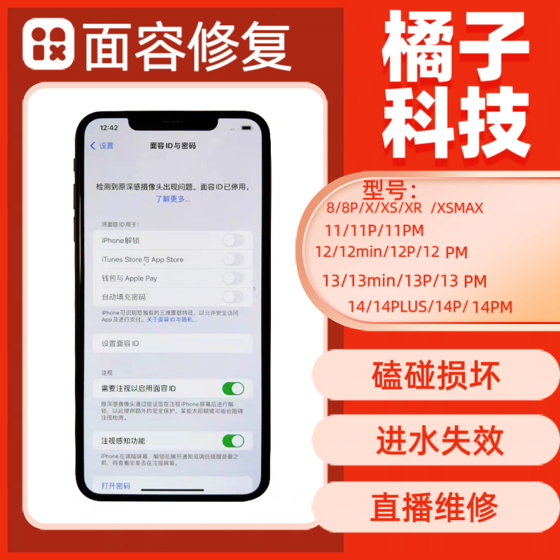 苹果x手机维修寄修iphonexr xsmax人脸识别面容功能点阵芯片修复属于什么档次？