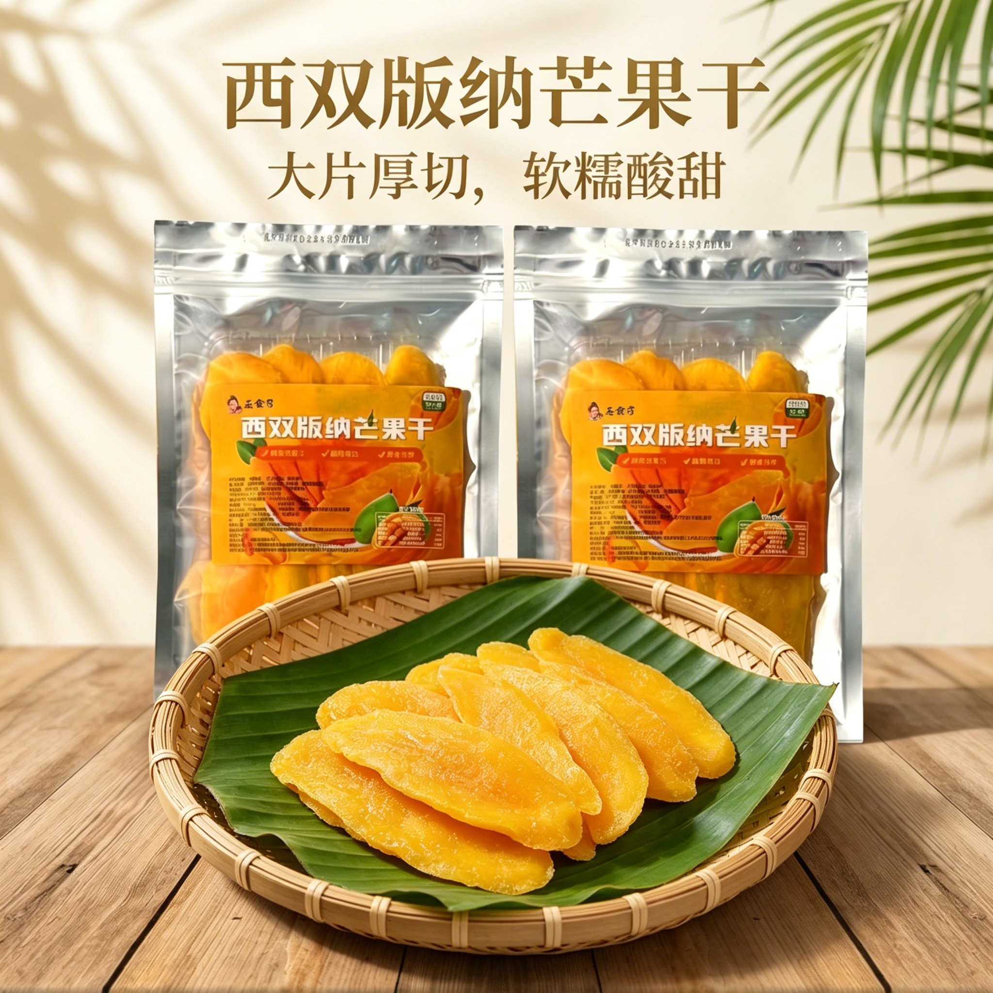 西双版纳芒果干傣家厚切果干水果果脯蜜饯孕妇办公室零食云南特产