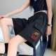 薄款 2026新款 宽松美式 工装 潮五分阔腿运动裤 女夏季 直筒休闲裤 短裤