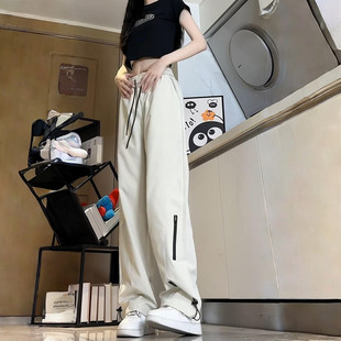 2026爆款 薄款 女夏季 潮流工装 宽松直筒冲锋裤 防水登山运动裤 休闲裤